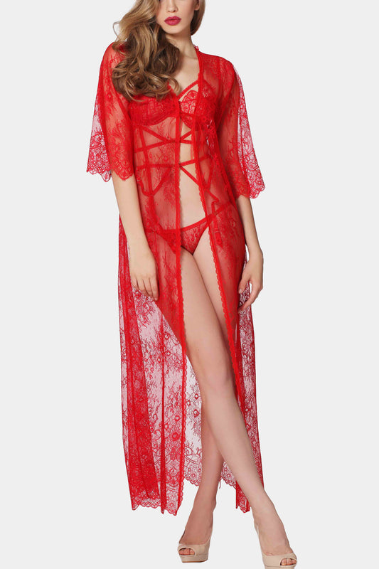 JACQUELINE - RED - KIMONO