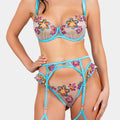 Summer Soul - Blue - Suspender belt