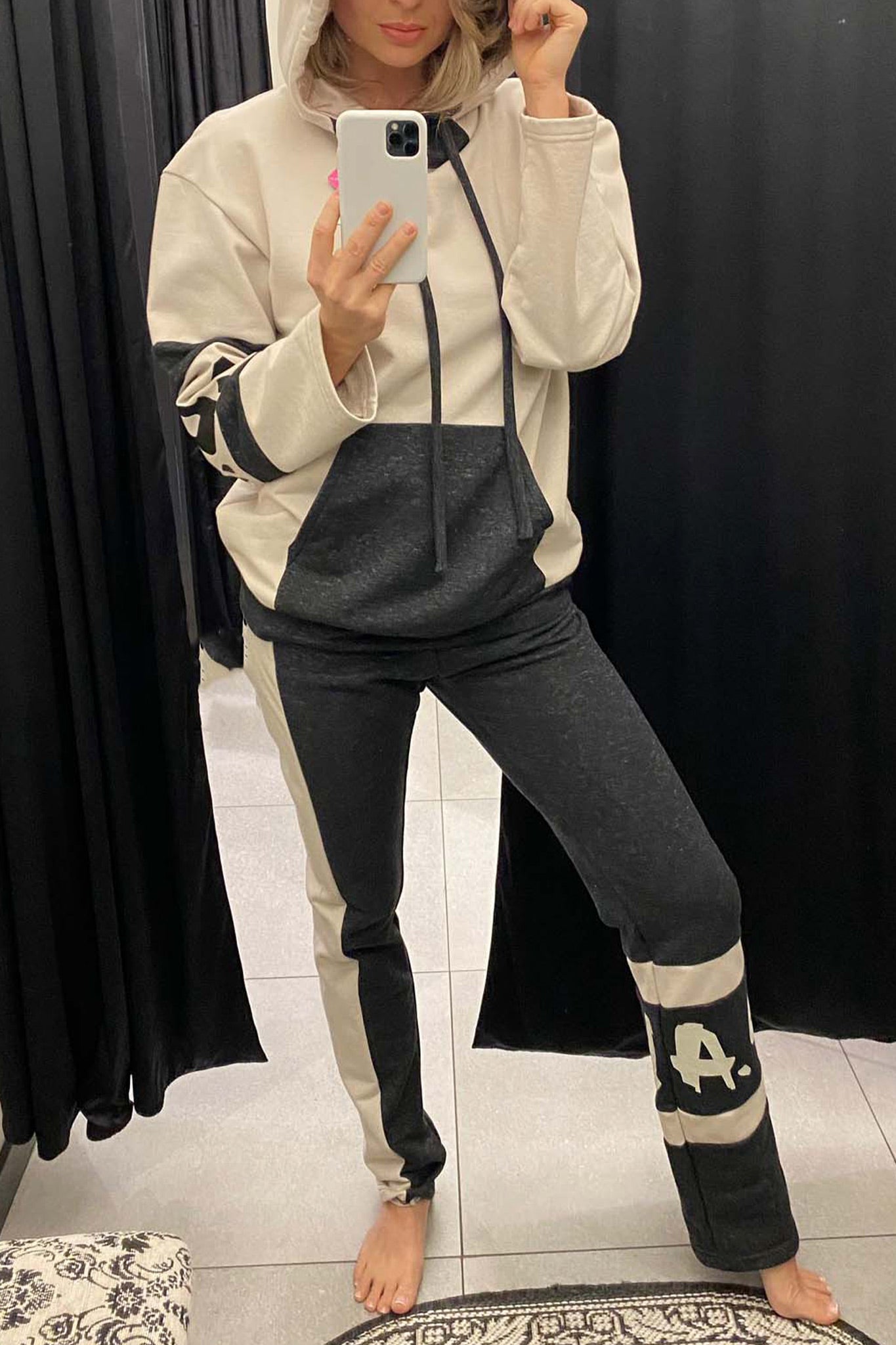 HOODY - HOODY - BEIGE/GREY