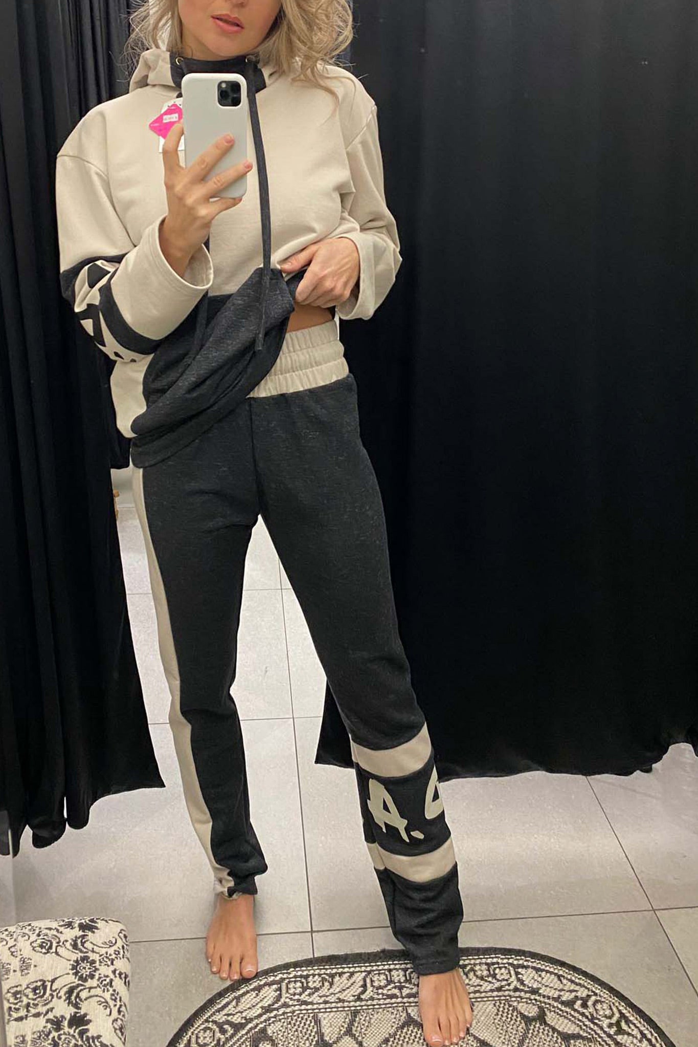 HOODY - HOODY - BEIGE/GREY