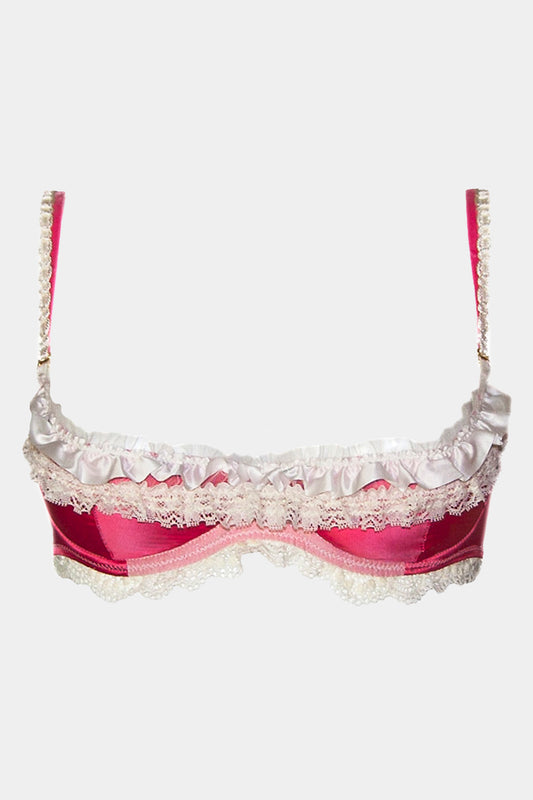 OPEN BRA - ANDREA - PINK/MILK
