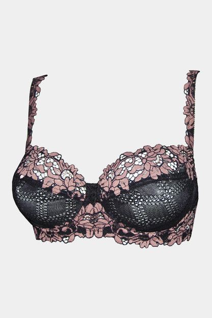 SOFT CUP BRA - DANIELLA - BLACK PINK