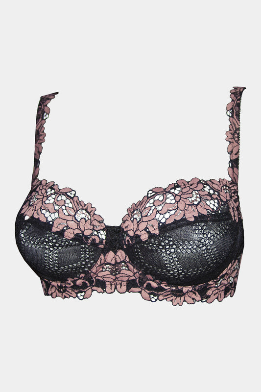 SOFT CUP BRA - DANIELLA - BLACK PINK