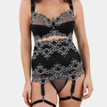 VERONA - BLACK - SUSPENDER BELT