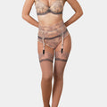 Tattoo Nude Stockings made out of run-resistant mesh - Nude