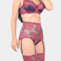 DEBORA - BLUE PINK - HIGH-WAIST PANTY