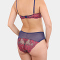 Debora - Blue/Pink - Elegant high-waist panties