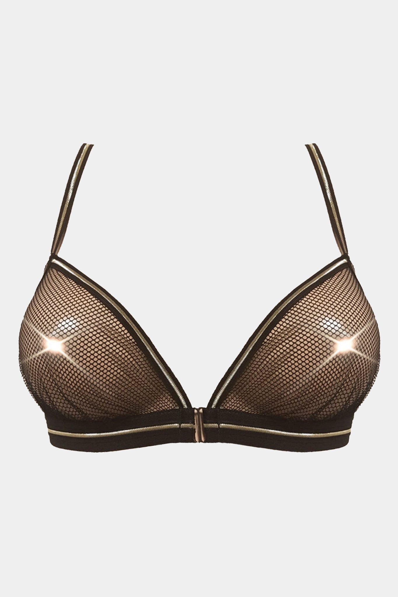 TRIANGLE BRA - BLACK QUEEN - BLACK GOLD