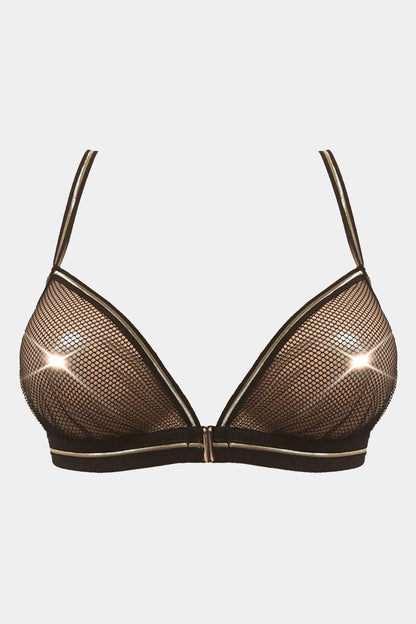 TRIANGLE BRA - BLACK QUEEN - BLACK GOLD