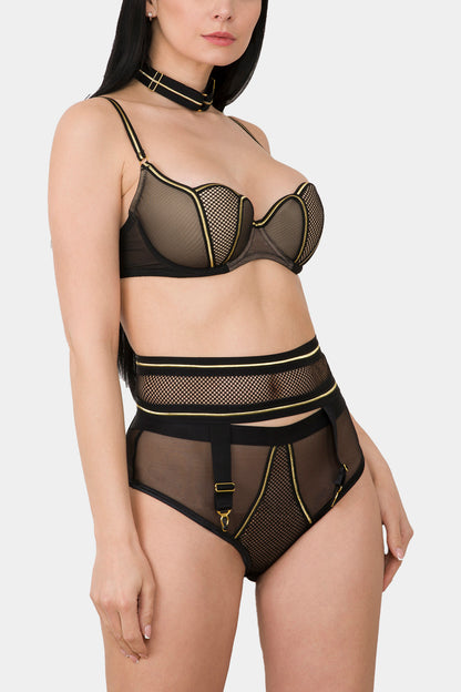 PUSH-UP BRA - BLACK QUEEN - BLACK GOLD