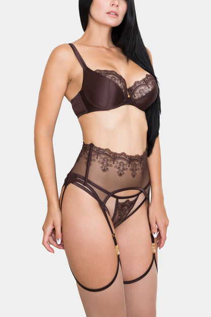 SUSPENDER BELT - BACARDI - CHOCOLATE
