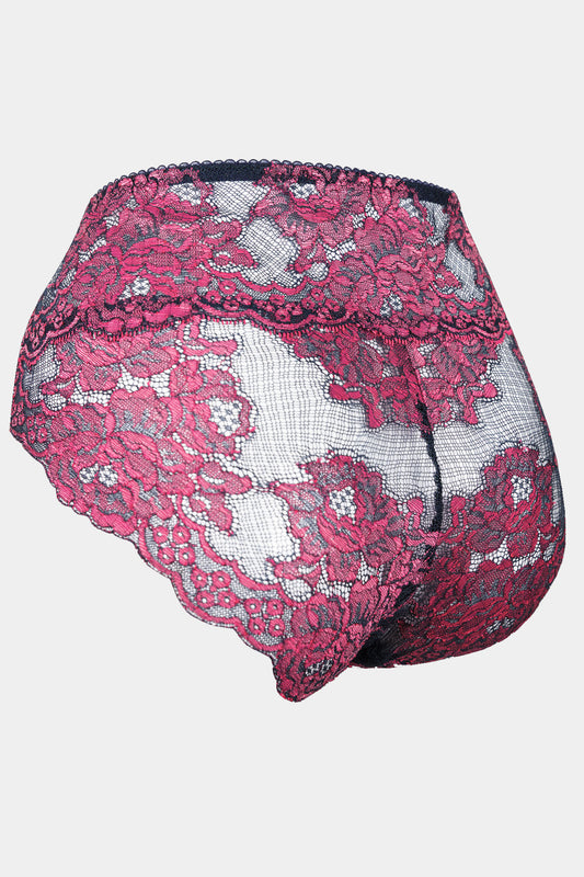 DEBORA - BLUE PINK - HIGH-WAIST PANTY