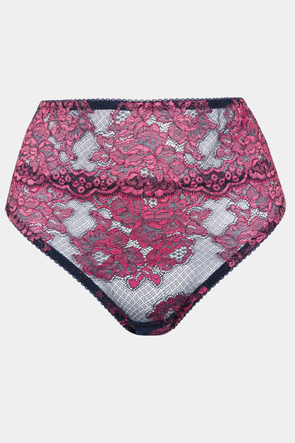 DEBORA - BLUE PINK - HIGH-WAIST PANTY