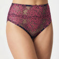 Debora - Blue/pink - High-waist panty