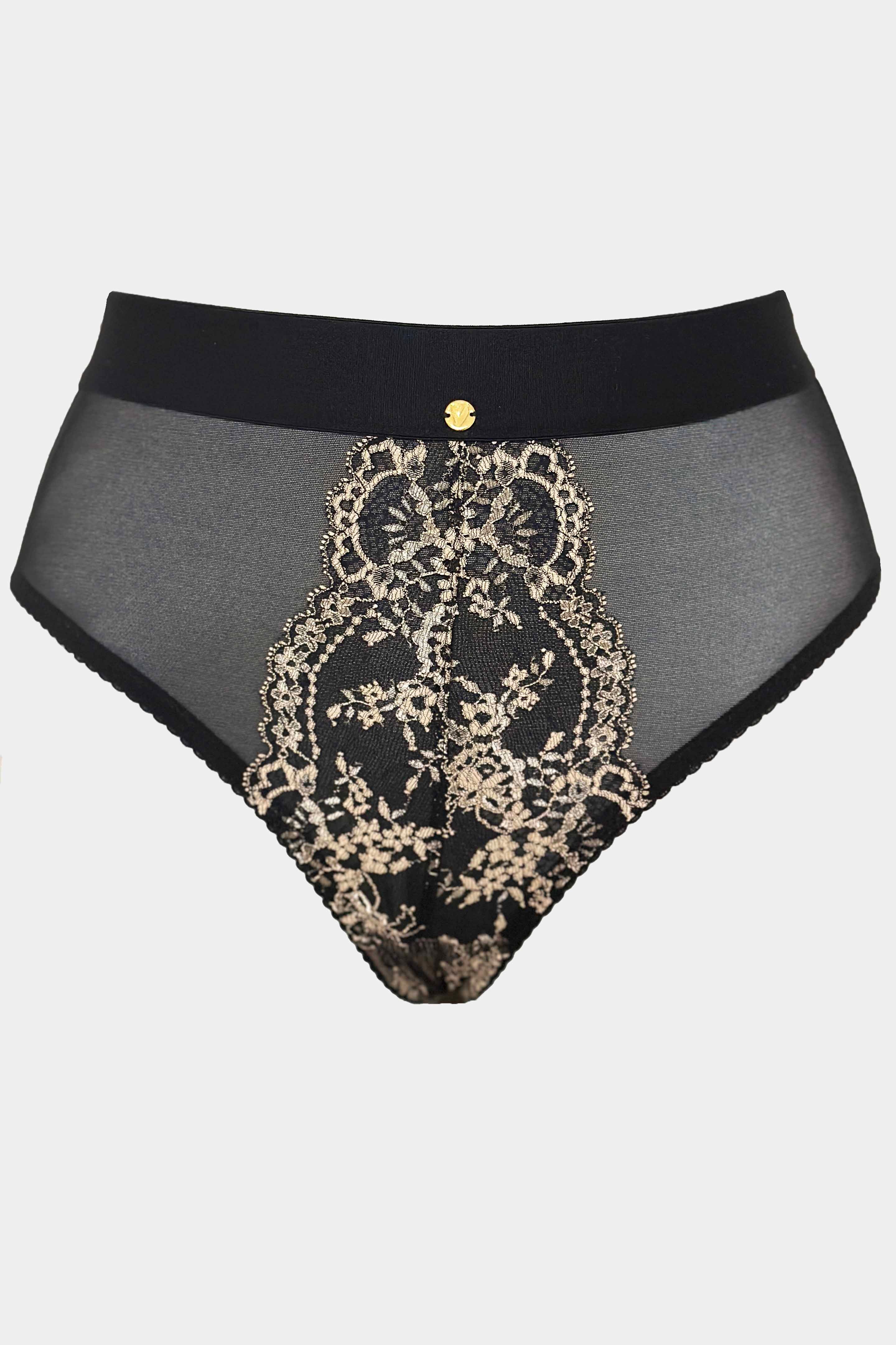 Ester - Black - High-waisted classic-fit panties