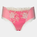 V.I.P.A Andrea pink satin brief with milk embroidered lace, product shot