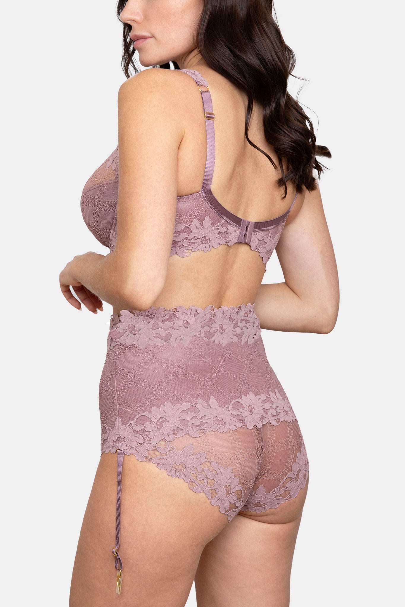 HIGH-WAIST PANTY - DANIELLA - OLD ROSE