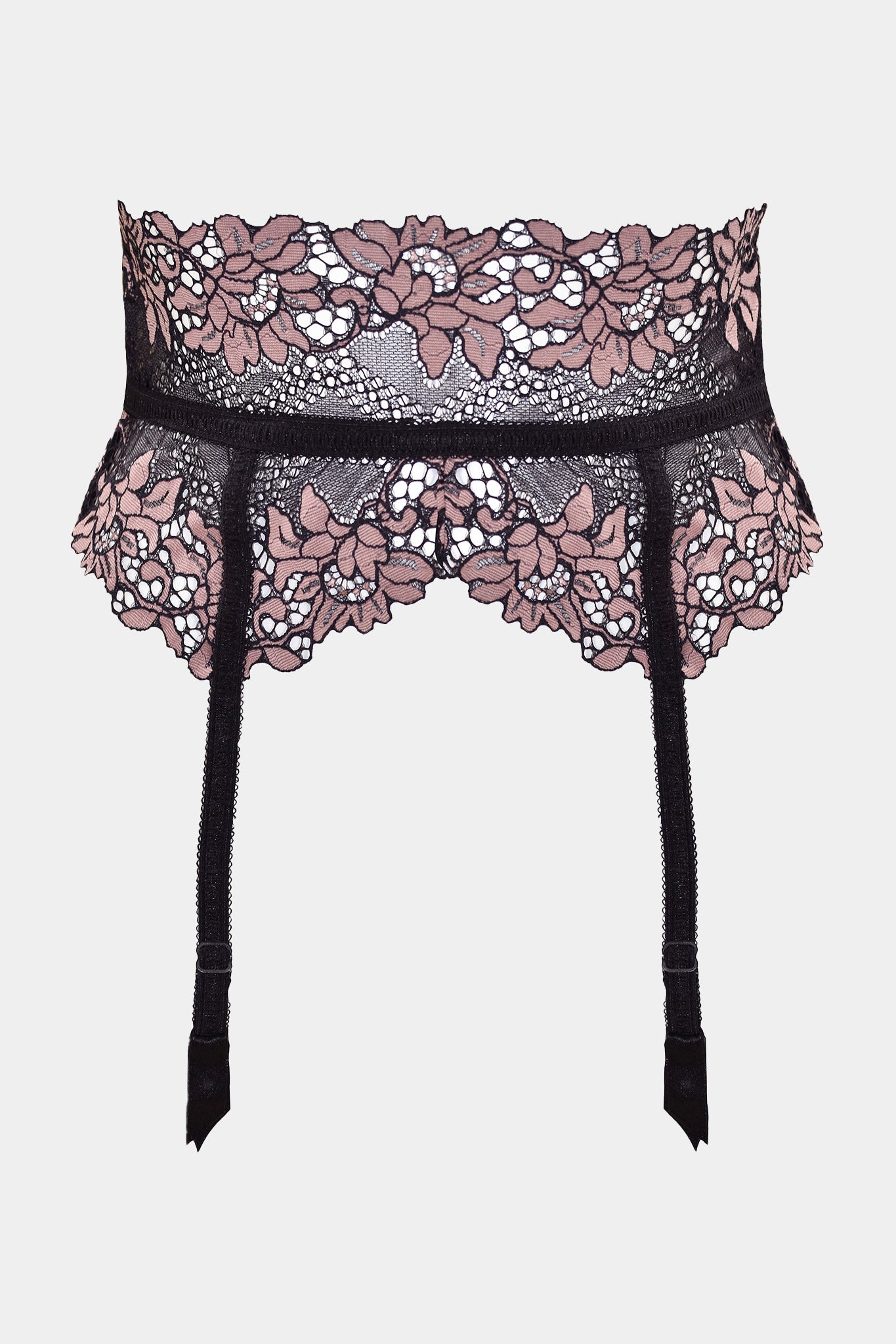DANIELLA - BLACK PINK - SUSPENDER BELT