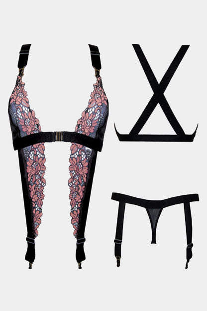 CORSET - HENRIETTA - BLACK PINK