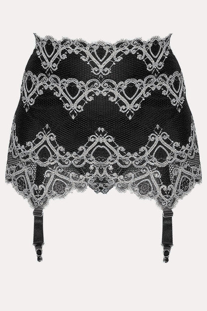 VERONA - BLACK - SUSPENDER BELT