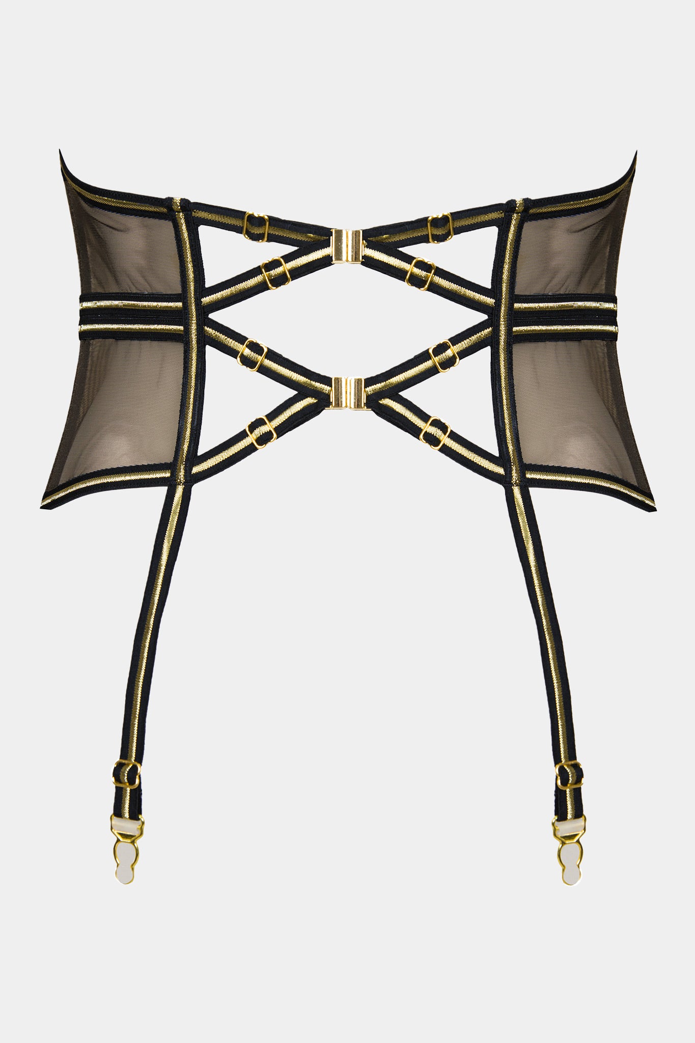 SUSPENDER BELT - BLACK QUEEN - BLACK GOLD