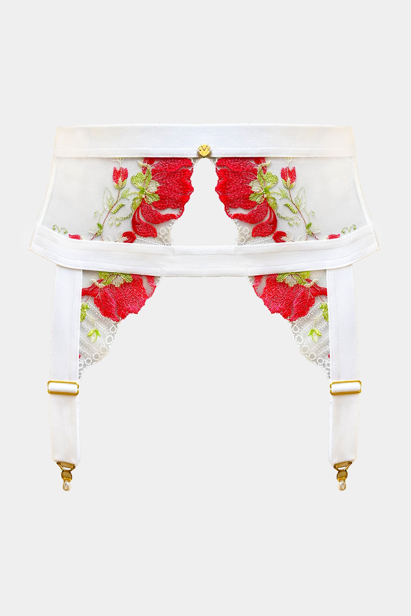 SUSPENDER BELT- VERONICA - WHITE
