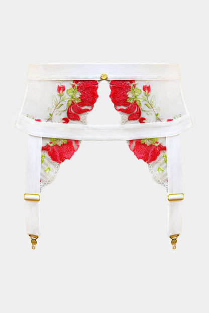 SUSPENDER BELT- VERONICA - WHITE