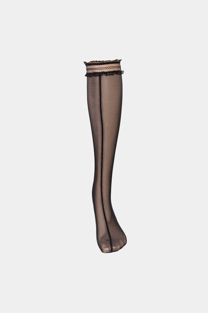 LONG SOCKS - GLAMOUR - BLACK