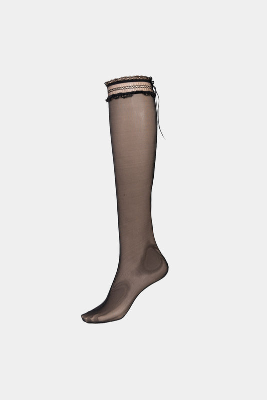 LONG SOCKS - GLAMOUR - BLACK