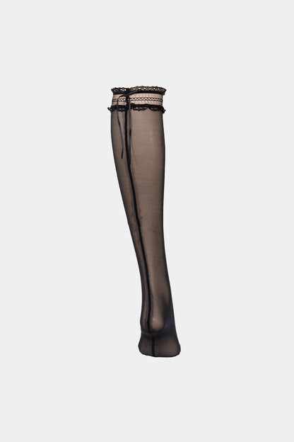 LONG SOCKS - GLAMOUR - BLACK