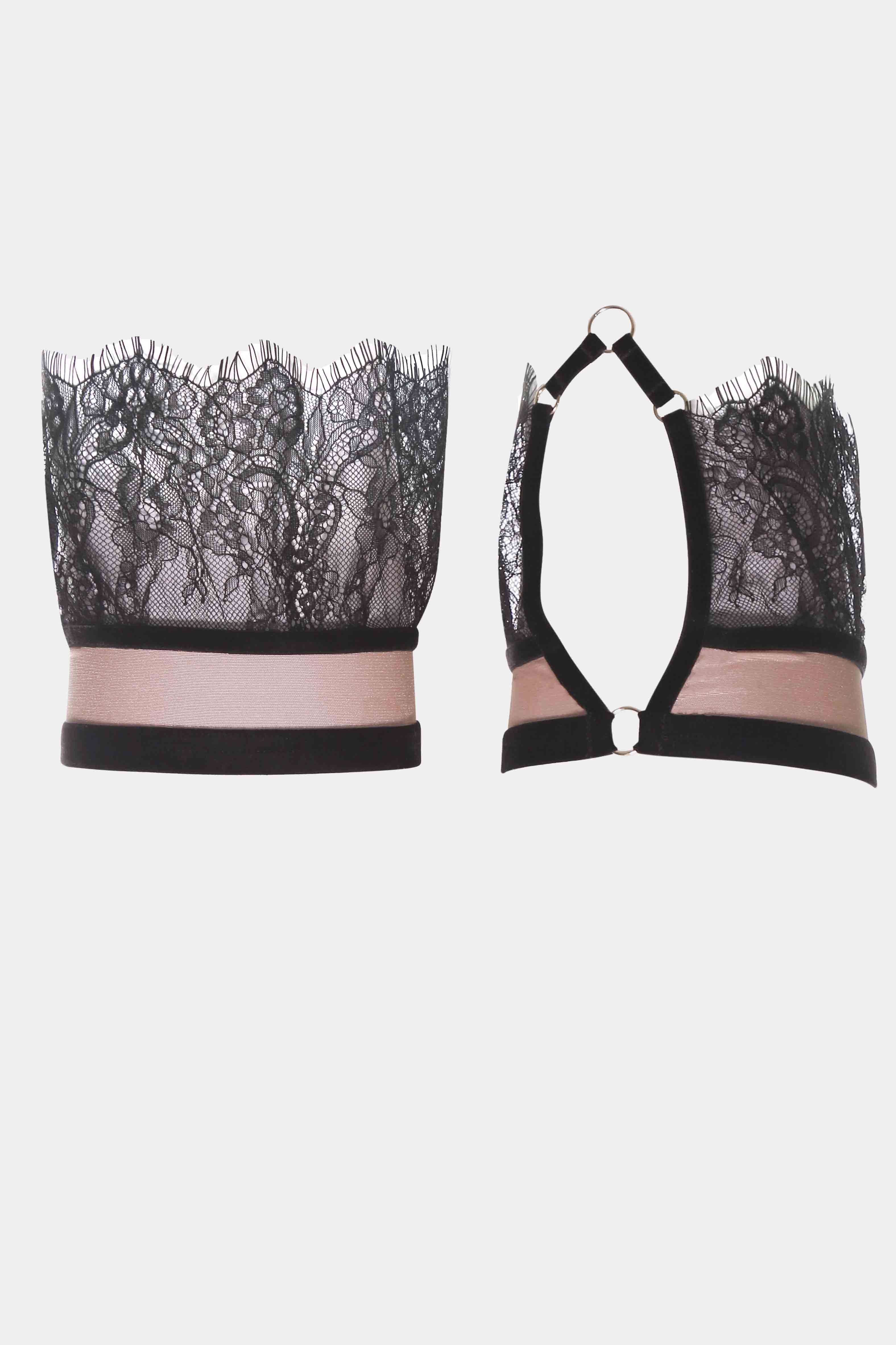 Kleopatra - Nude/Black - Garters