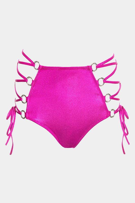 HIGH WAISTED PANTY SWIM - VIVIENNE - PINK