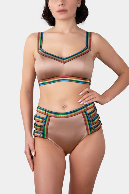 BRA SWIM - GALAXY - COFFEE