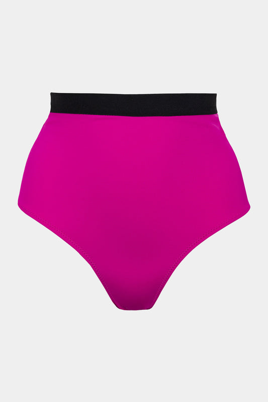 HIGH WAISTED PANTY SWIM - BLOSSOM - FUCHSIA