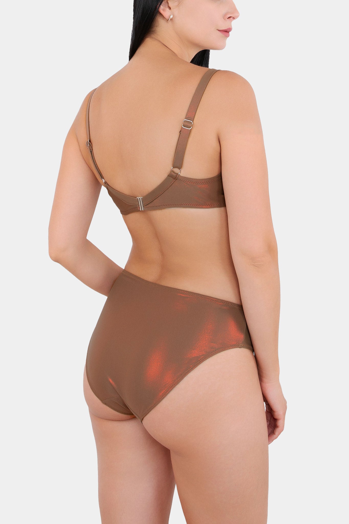 HIGH WAISTED PANTY SWIM - TENERIFE - BRONZE