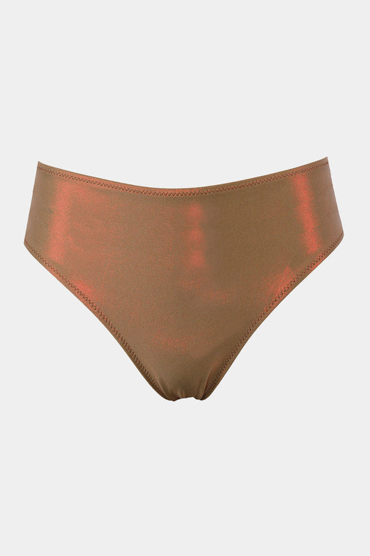 HIGH WAISTED PANTY SWIM - TENERIFE - BRONZE