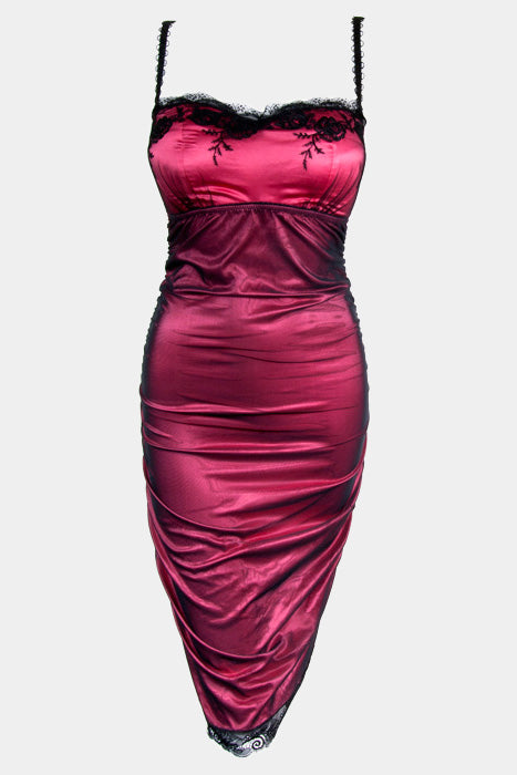 ANDREA - PINK/BLACK -DRESS
