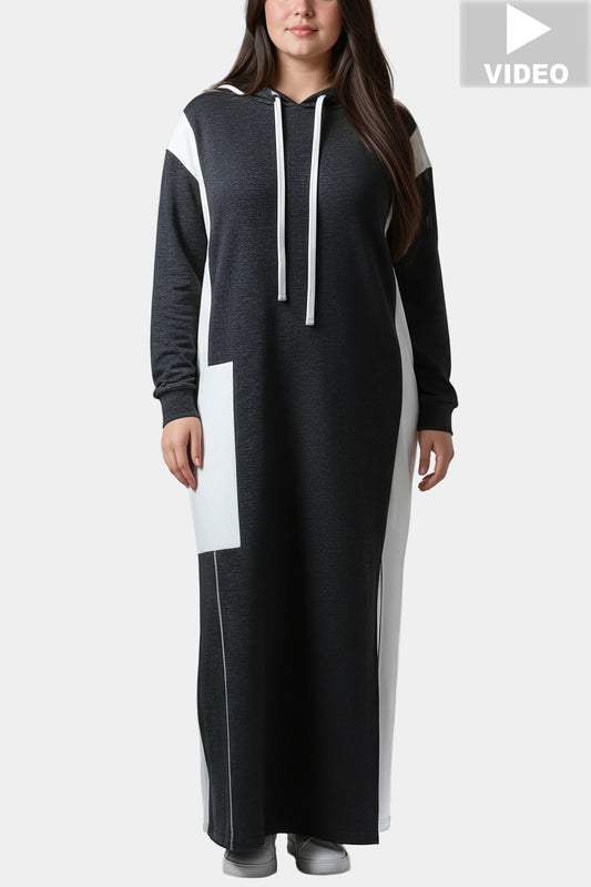 HOODY - GREY/BEIGE - DRESS