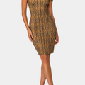 Python - Dress made of stretchy printed fabric
