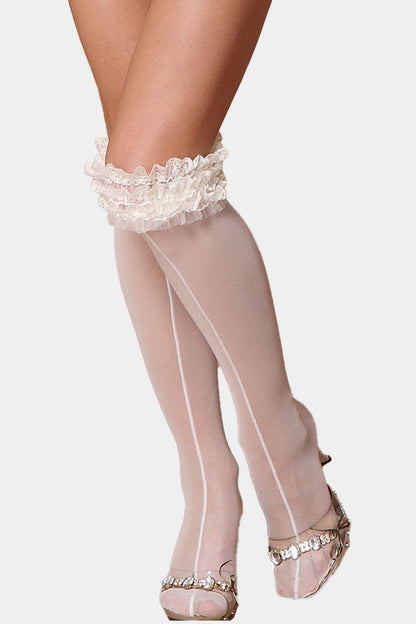 Lange Socken - ANDREA - ROSA/MILCH