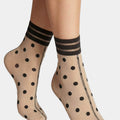 Elita - Polka Dots - Zeķes izgatavotas no mīksta, zīdaina auduma ar šuvi