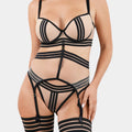 KYLIE - BLACK - SUSPENDER BELT