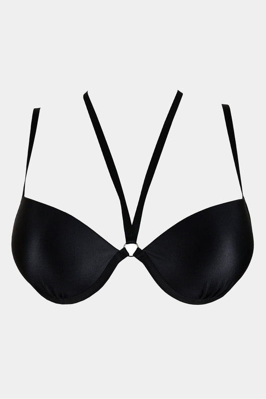 PUSH-UP BRA SWIM - BLACK MOON - BLACK