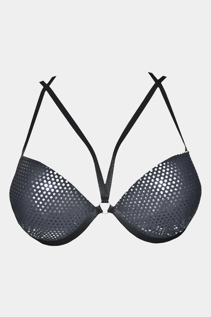 PUSH-UP BRA SWIM - BLACK MOON - BLACK GREY