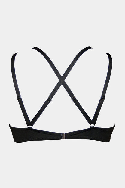 PUSH-UP BRA SWIM - BLACK MOON - BLACK GREY