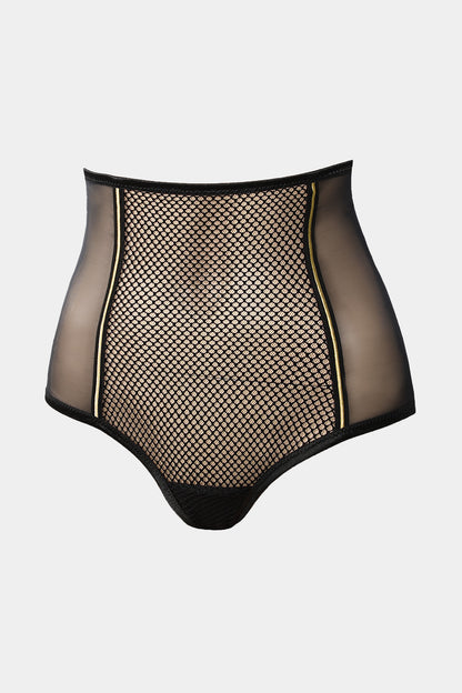 HIGH-WAIST PANTY - BLACK QUEEN - BLACK GOLD