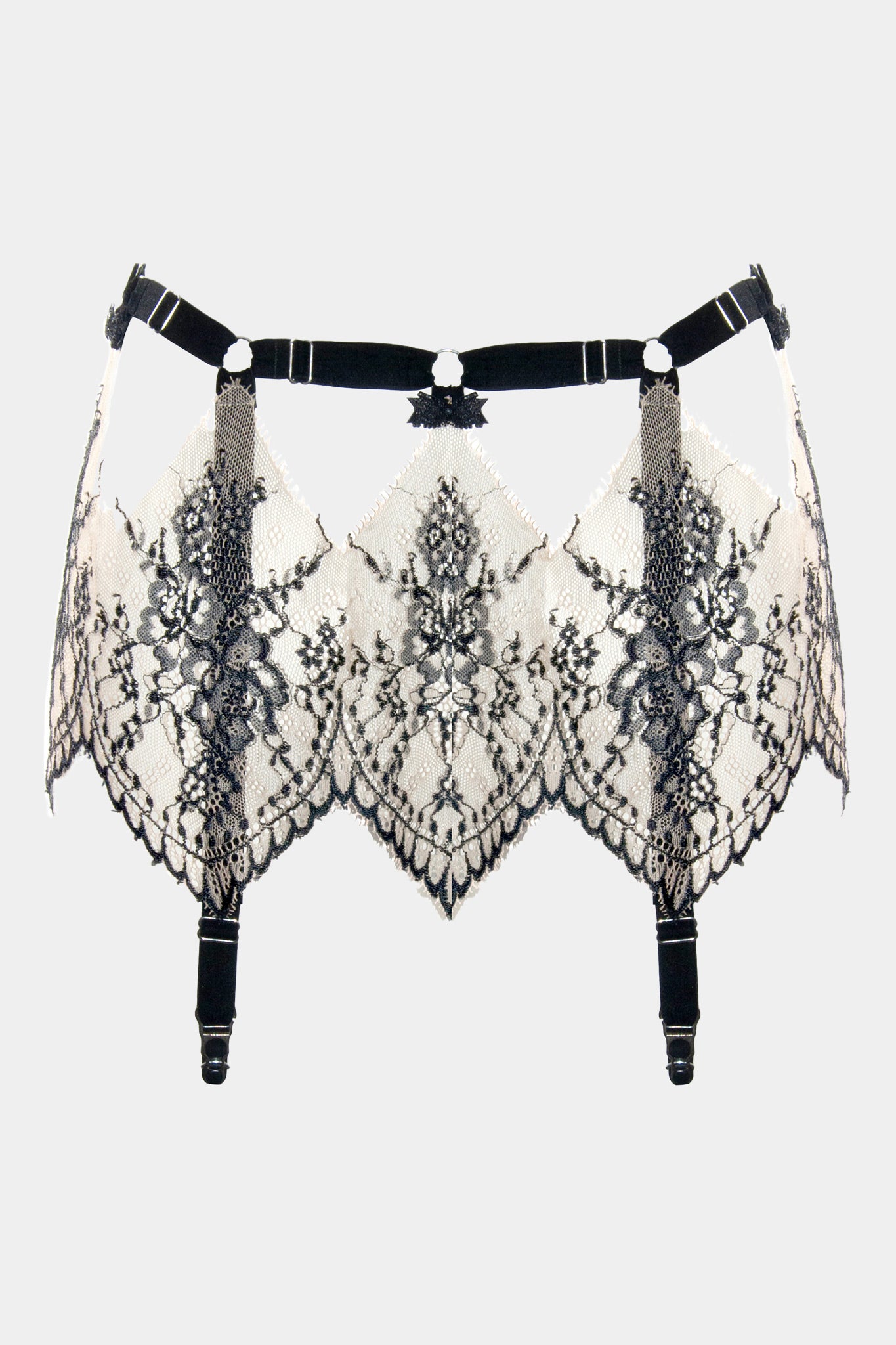 SUSPENDER BELT - CASINO - COFFEE BLACK