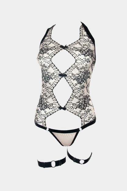 CORSET - CASINO - COFFEE BLACK
