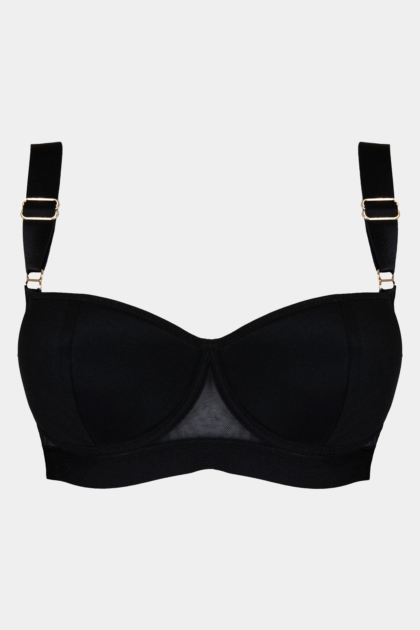 PUSH-UP BRA - COFFEE LATTE - BLACK