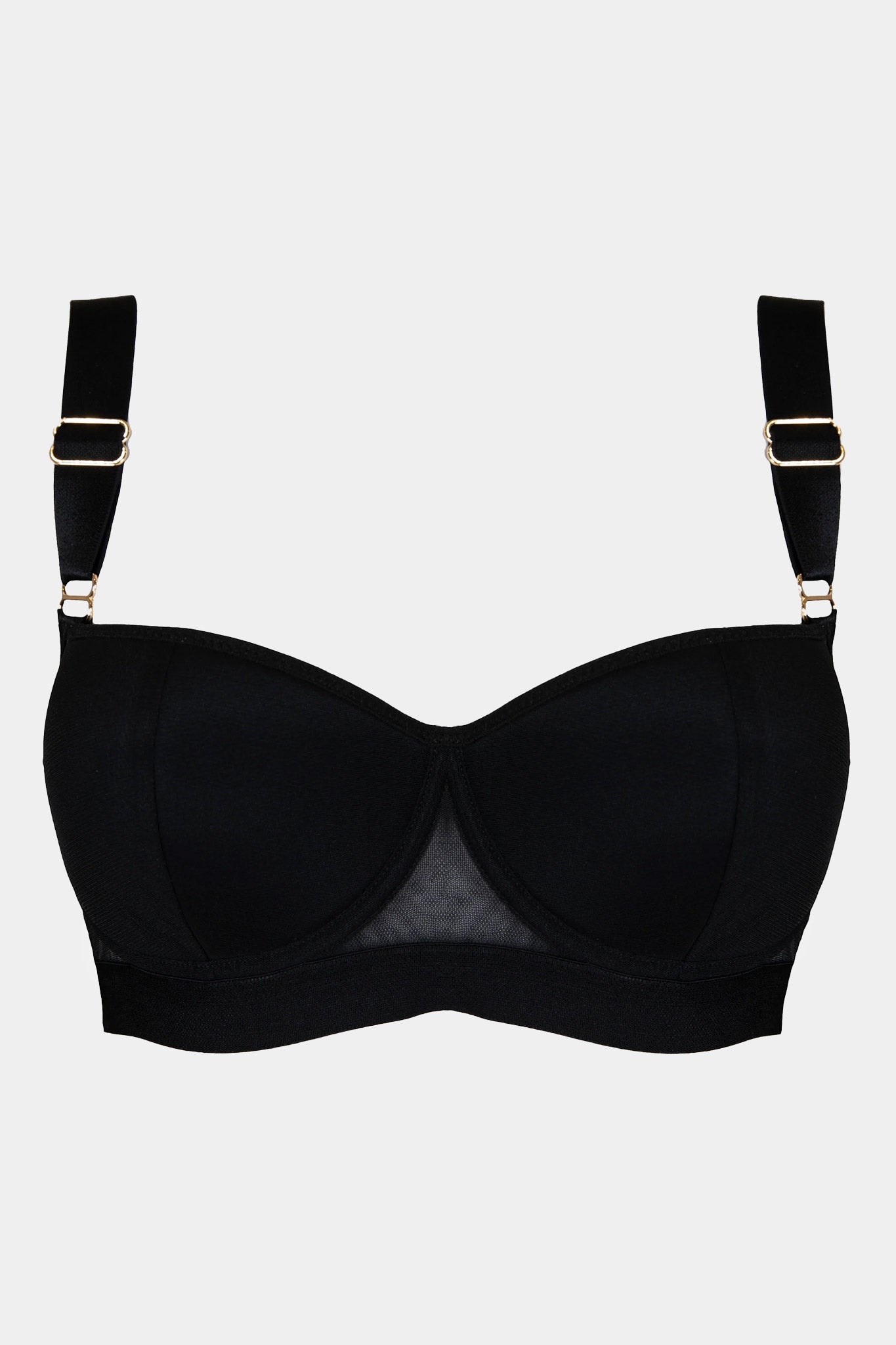 PUSH-UP BRA - COFFEE LATTE - BLACK